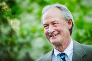 Presidential candidate Lincoln Chafee in Lebanon, NH on Thursday, June 4, 2015.